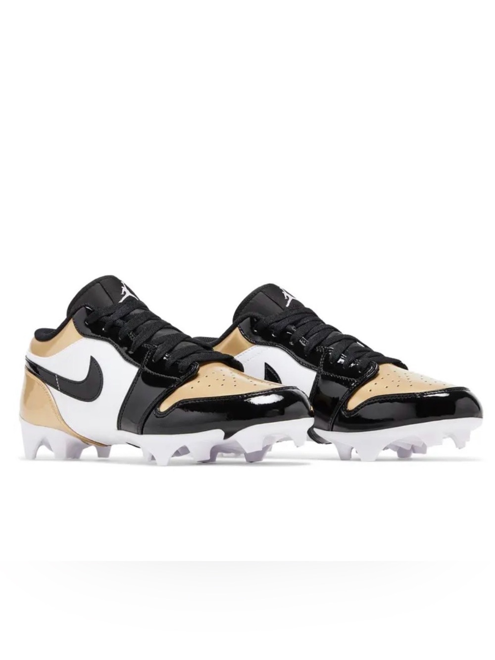 Men Nike Air Jordan 1 Low TD Cleat 'Gold Toe' Cleats (NEW!)